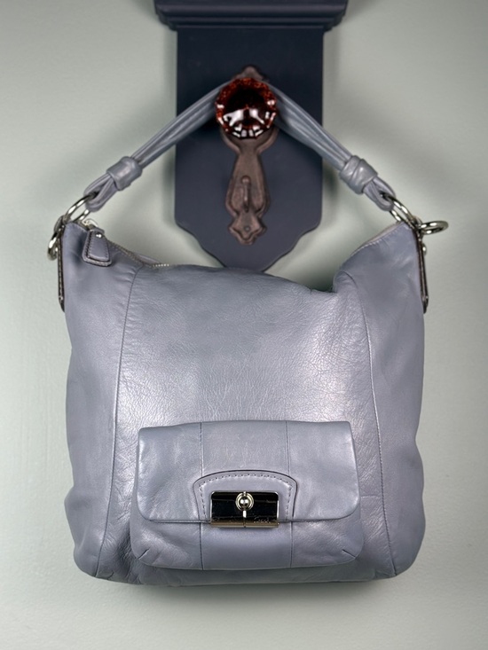 Coach Handbags - COACH Kristin Hobo Shoulder Bag | Style 14783 | Slate Gray | Silver Hardware